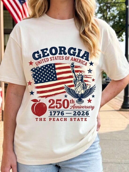 Tops - 250th Anniversary Shirt, Georgia 250 Years Tee